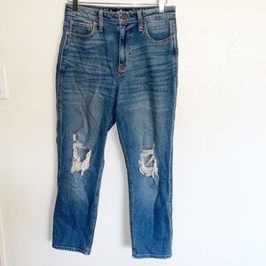 Hollister Ultra High Rise Mom Jean Vintage Stretch Distressed Jeans